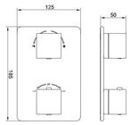 Afbouwdeel Therm 2 Weg Chroom Romo, Ophalen of Verzenden, Nieuw