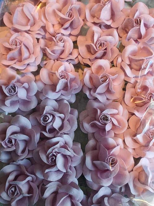 Mulberry roos Lila 5 cm / 25st Mulberry roos Lavender, Huis en Inrichting, Woonaccessoires | Kunstplanten en Kunstbloemen, Nieuw