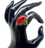 Amber - echte Baltische amberring gezet in sterling zilver