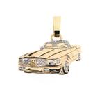 Gouden hanger van een Mercedes met zirconia (vrachtwagen), Ophalen of Verzenden, Gebruikt, Goud, Overige merken