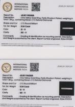 Stapelring - 14 karaat Geel goud - 1.08ct. tw. Diamant