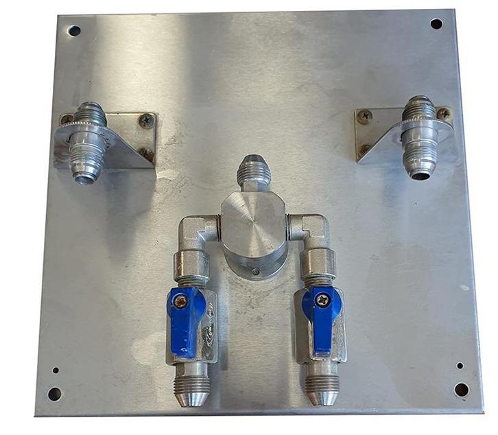 Occasion - Montageplaat 2 kraan tapinstallatie, Zakelijke goederen, Horeca | Overige, Ophalen of Verzenden