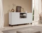 Meubella | Dressoir wit 150x40x82 cm goudkleurige pootjes, Verzenden, Nieuw, 200 cm of meer, Modern