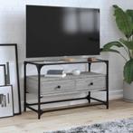 vidaXL Tv-meubel met glazen blad 80x35x51 cm bewerkt hout, Huis en Inrichting, Verzenden, Nieuw, Overige houtsoorten