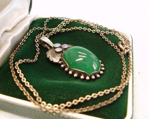 Georg Jensen - Hanger Zilver - 9.30ct. tw. Chalcedoon -, Sieraden, Tassen en Uiterlijk, Antieke sieraden