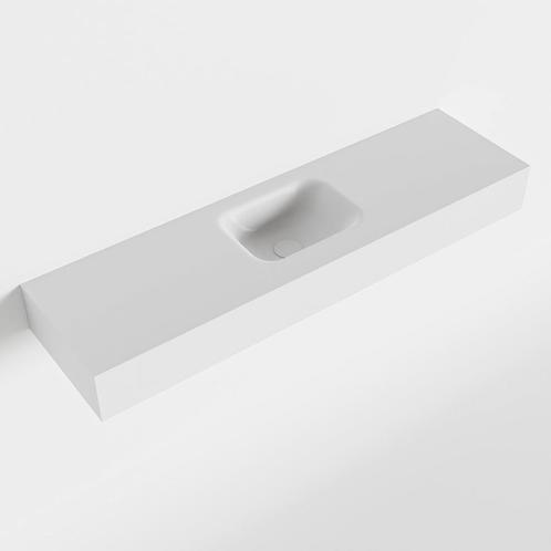 MONDIAZ LEX Talc vrijhangende solid surface wastafel 110cm., Doe-het-zelf en Verbouw, Sanitair, Overige typen, Nieuw, Ophalen of Verzenden