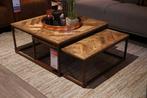 Salontafelset Visgraat - Weber Huiscollectie, 50 tot 100 cm, Vierkant, Nieuw, Industrieel