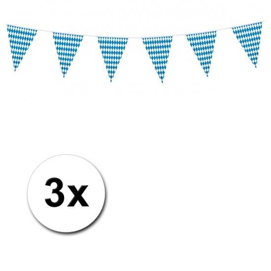 3x Oktoberfest vlaggenlijn 10 meter - Bierfeest/Oktoberfest, Hobby en Vrije tijd, Feestartikelen, Ophalen of Verzenden