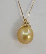 Ketting met hanger - 18 karaat Geel goud - 0.08ct. tw. -