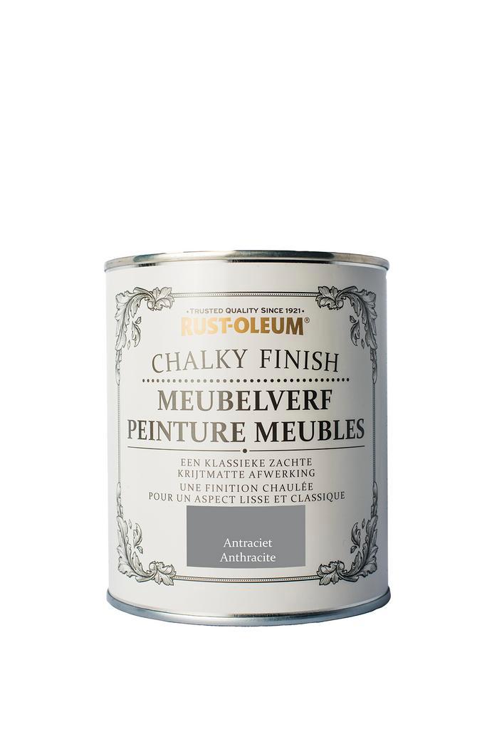 Rust oleum chalky finish meubelverf 750 ml, antraciet, blik, Doe-het-zelf en Verbouw, Verf, Beits en Lak, Nieuw, Verzenden