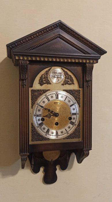 Slingerklok - Franz Hermle - Hout, Messing - 1960-1970, Antiek en Kunst, Antiek | Klokken