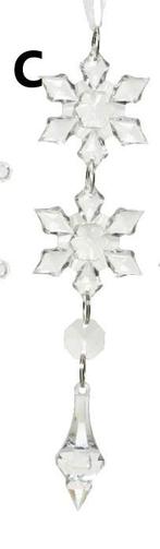 Hanger sneeuwvlok acryl c – 16 cm per stuk decoratie voor, Ophalen of Verzenden, Nieuw