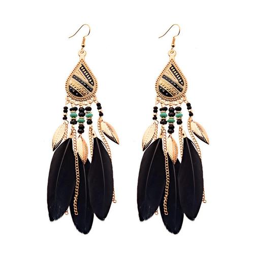 Fako Bijoux® - Oorbellen - Bohemian - Veren, Blaadjes &, Sieraden, Tassen en Uiterlijk, Oorbellen, Verzenden