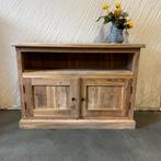 TV meubel teak - 105 cm - teakhout - 2 deuren - TTM Wonen, Huis en Inrichting, Kasten | Televisiemeubels, 100 tot 150 cm, Teakhout