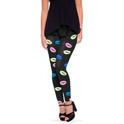 Legging Lippen Zwart, Kleding | Dames, Carnavalskleding en Feestkleding, Nieuw, Ophalen of Verzenden