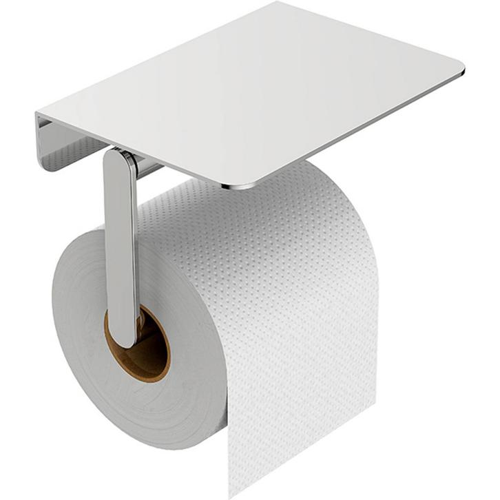 Wiesbaden Alonzo Toiletrolhouder met Planchet - Chroom, Huis en Inrichting, Badkamer | Badtextiel en Accessoires, Nieuw, Ophalen of Verzenden