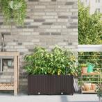 vidaXL Tuinplanten 1 pc Basketweave met opslag Bruin 80 x 40, Verzenden, Nieuw, Metaal, Minder dan 60 cm