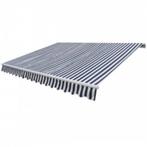 vidaXL Luifel gemotoriseerd uitschuifbaar 600 cm blauw/wit, Verzenden, Nieuw