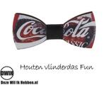Houten vlinderdas Fun Coca Cola, Kleding | Heren, Nieuw, Verzenden