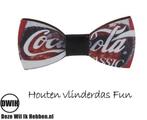 Houten vlinderdas Fun Coca Cola, Verzenden, Nieuw