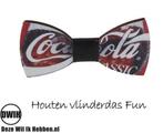 Houten vlinderdas Fun Coca Cola, Nieuw, Verzenden