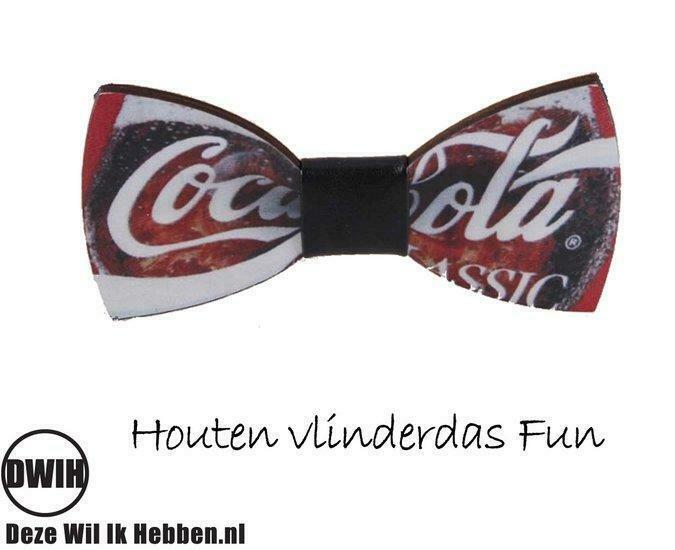 Houten vlinderdas Fun Coca Cola, Kleding | Heren, Stropdassen, Verzenden