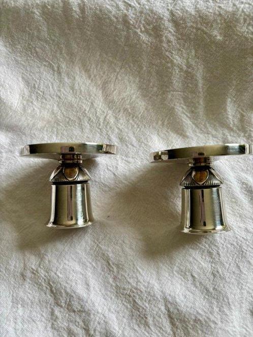 Georg Jensen - Taperstick (kleine blaker met een dunne pijp), Antiek en Kunst, Antiek | Goud en Zilver