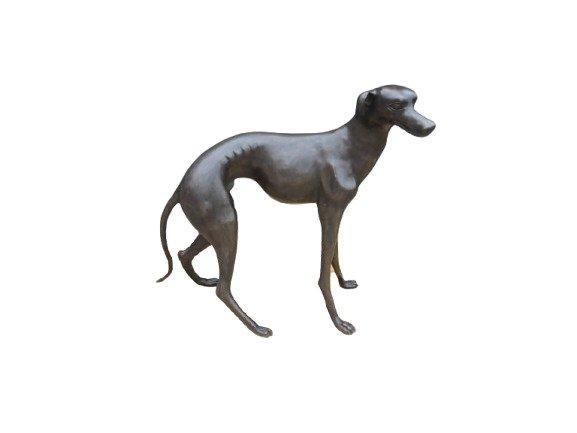 Beeld, Bronze: XL Greyhound Dog - 77 cm - Brons - 2025, Antiek en Kunst, Curiosa en Brocante