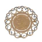 Broche - 18 karaat Geel goud, Witgoud, 20 Frank Swiss 22 Kt
