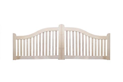 Dubbele toegangspoort eiken IP06 (incl. hang- en sluitwerk), Tuin en Terras, Schuttingen, Minder dan 3 meter, Nieuw, IJzer, 1 tot 2 meter