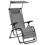 Terrasstoel | Grijze Ligstoel | Tweedekansje | 55%, Tuin en Terras, Tuinstoelen, Ophalen of Verzenden, Nieuw, Inklapbaar