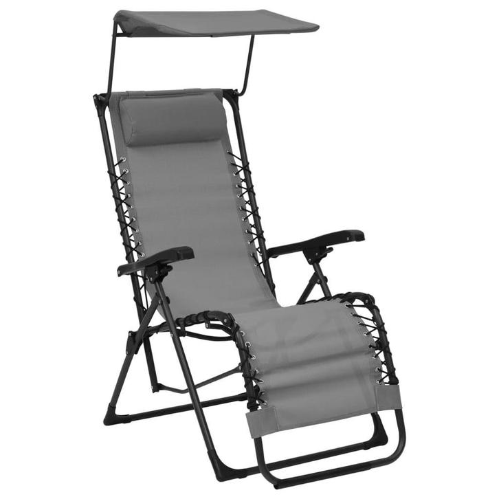 Terrasstoel | Grijze Ligstoel | Tweedekansje | 55%, Tuin en Terras, Tuinstoelen, Inklapbaar, Nieuw, Ophalen of Verzenden