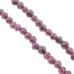 Antiek granaat kralencollier met gouden sierslot (Ketting), Sieraden, Tassen en Uiterlijk, Kettingen, Gebruikt, Overige kleuren