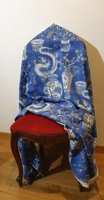 Exclusieve oosterse stof met draken en bonsai - Art Nouveau.