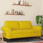 vidaXL Tweezitsbank 140 cm fluweel geel, Verzenden, 150 tot 200 cm, Stof, Nieuw