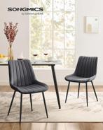 4x eetkamerstoelen / kuipstoelen - grijs met zwart -, Huis en Inrichting, Stoelen, Verzenden, Nieuw