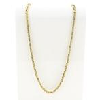 Gouden vierkante koningsschakel ketting, Ophalen of Verzenden, Gebruikt, Overige kleuren, Goud