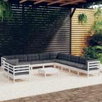 vidaXL 12-delige Loungeset met kussens massief grenenhout, Tuin en Terras, Verzenden, Nieuw, Loungeset