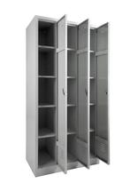 Garderobekast Lockerkast 3 Deurs met Planken Leverbaar in 2, Ophalen of Verzenden, Nieuw