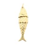 Gouden hanger van een vis (Hanger of bedel), Ophalen of Verzenden, Gebruikt, Goud, Overige merken