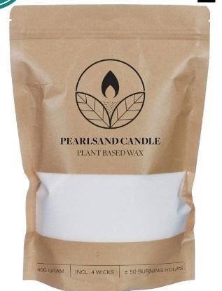 Burning candle kaarsenzand & pearl sand 400g wit incl 4, Hobby en Vrije tijd, Knutselen, Nieuw, Ophalen of Verzenden