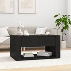 vidaXL Salontafel 80x50x40 cm bewerkt hout zwart, Huis en Inrichting, Tafels | Salontafels, 50 tot 100 cm, Verzenden, Nieuw, 50 tot 100 cm