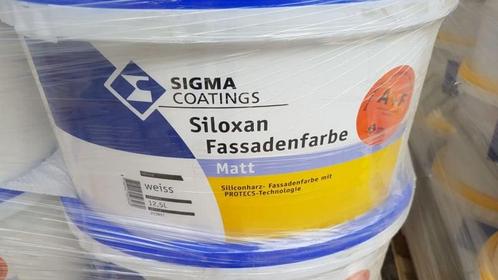 Sigma Siloxan Fassadenfarbe Matt - Buitenkwaliteit gevelv..., Doe-het-zelf en Verbouw, Verf, Beits en Lak, Verf, Zwart, Nieuw