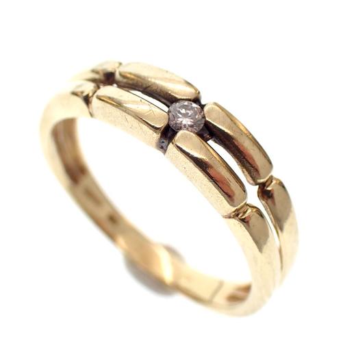 Gouden subtiele ring met diamant 0,04 ct. | Desiree, Sieraden, Tassen en Uiterlijk, Ringen, Dame, Met edelsteen, Overige kleuren