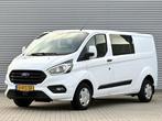 Ford Transit Custom 300 2.0 TDCI L2H1 Trend DC dubbele cabin, Stof, Gebruikt, Euro 6, Wit
