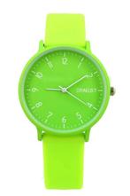 Neon groen horloge, Sieraden, Tassen en Uiterlijk, Horloges | Dames, Nieuw, Overige merken, Kunststof, Kunststof