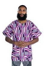 Paarse kente Dashiki Shirt / Dashiki Jurk - Afrikaans shirt, Kleding | Heren, Ophalen of Verzenden, Nieuw