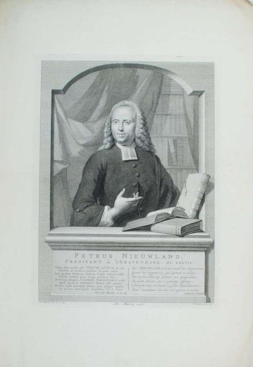 Portrait of Petrus Nieuwland, Antiek en Kunst, Kunst | Etsen en Gravures