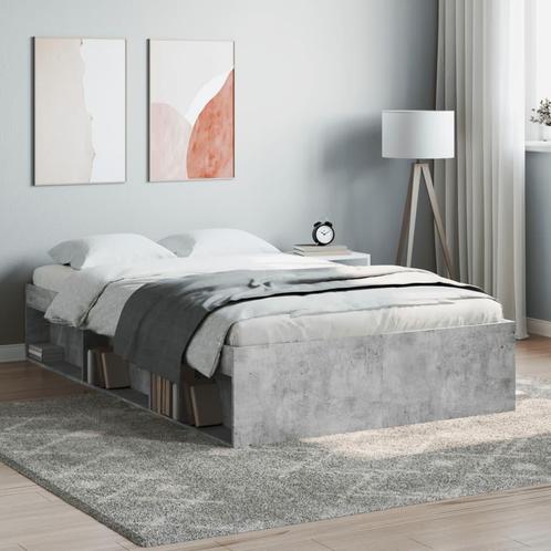 vidaXL Bedframe betongrijs 120x200 cm, Huis en Inrichting, Slaapkamer | Bedden, 120 cm, 200 cm, Grijs, Twijfelaar, Nieuw, Hout