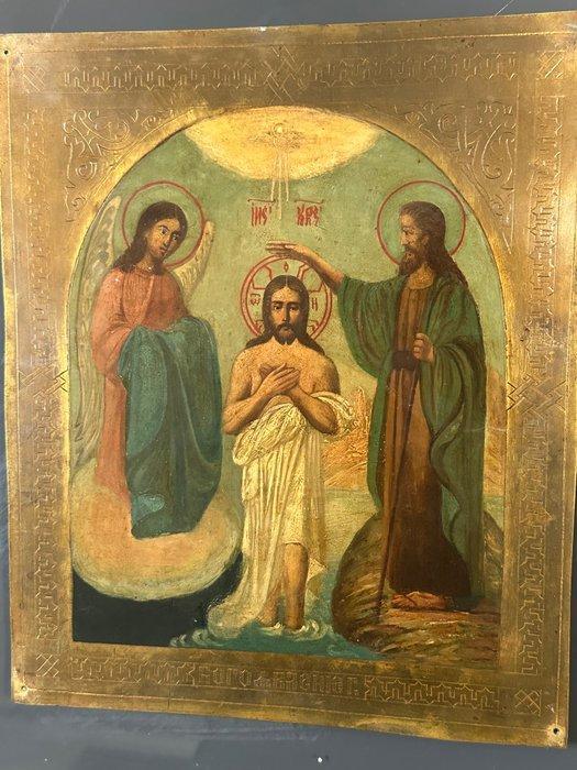 Icoon - Doop van Christus, Moeder Gods van de Passie,, Antiek en Kunst, Kunst | Niet-Westerse kunst